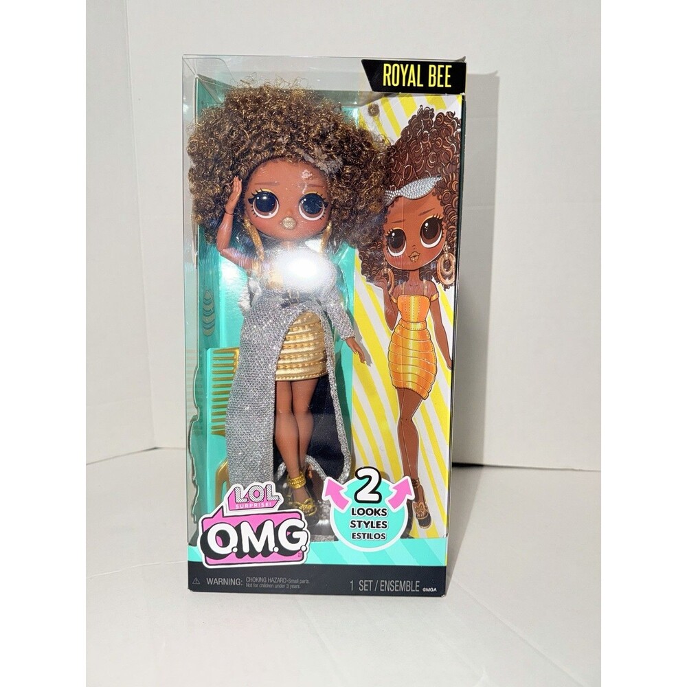 LOL Surprise OMG Royal Bee Fashion with 2 Looks Afro Curly Hair. 6S